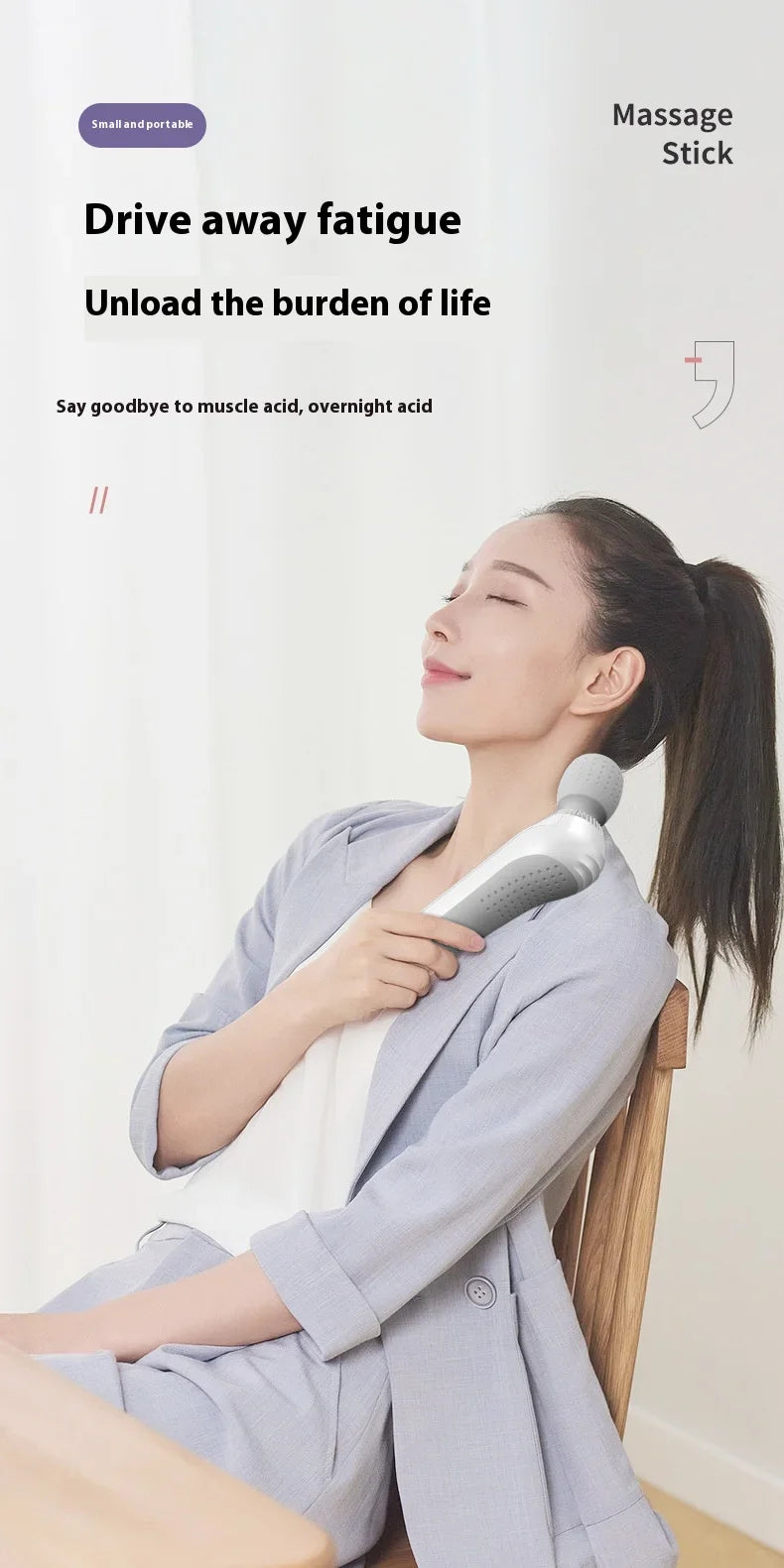 Portable Massage Gun - Deep Tissue Percussion Massager for Muscle Recovery